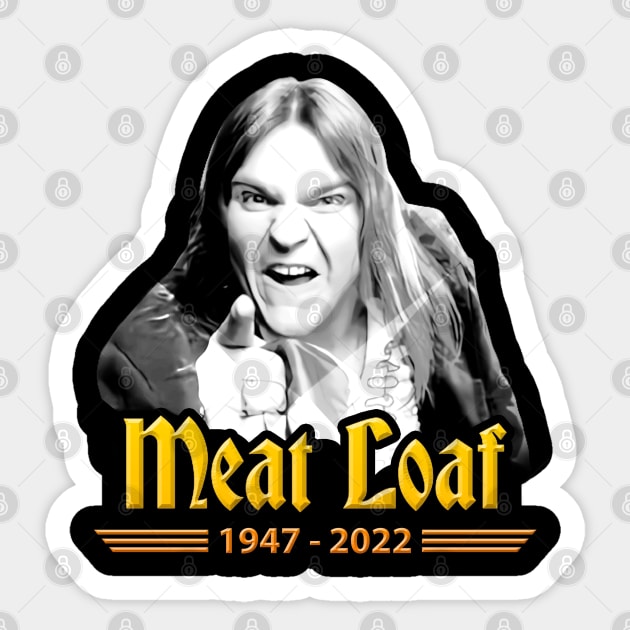 Meatloaf 1947-2022 BAT OUT OF HELL Sticker by CLOSE THE DOOR PODCAST